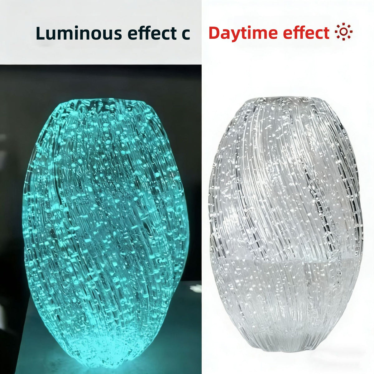 Handcrafted Luminous Glass Vase