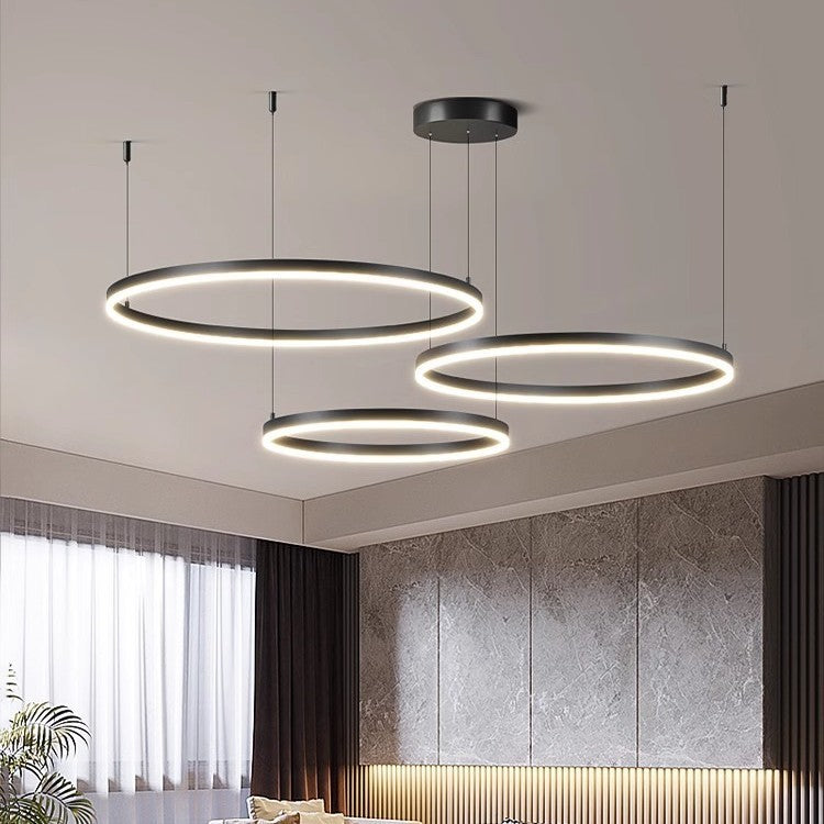 Dimmable Multi-Ring LED Pendant Light