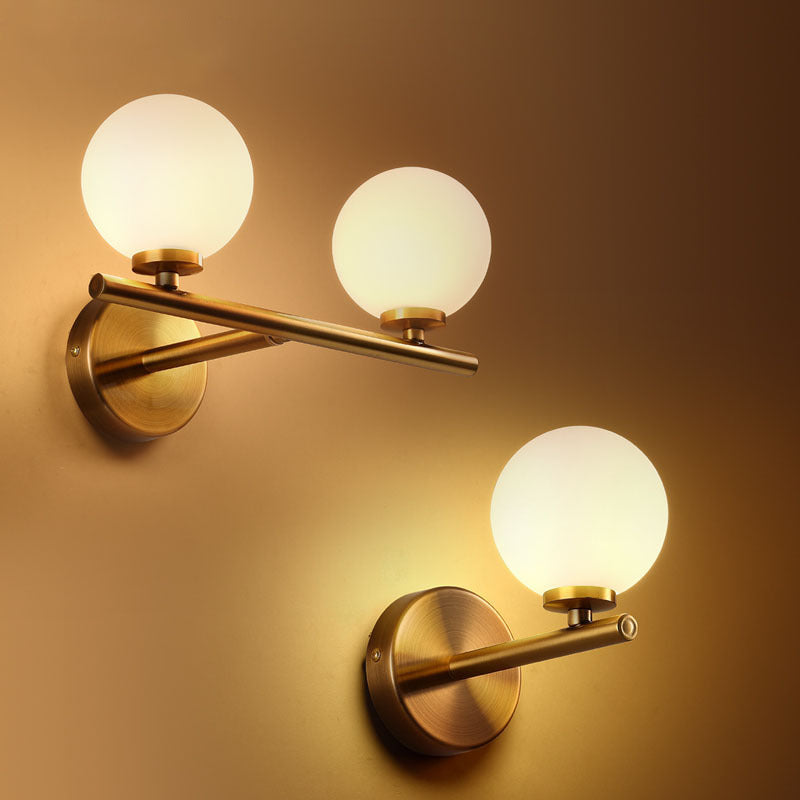 Electroplated Gold Glass Wall Light