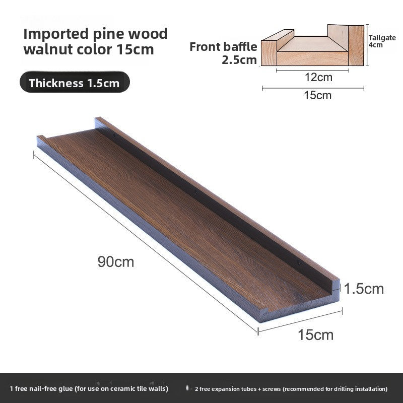 Slimline Solid Wood Wall Shelf
