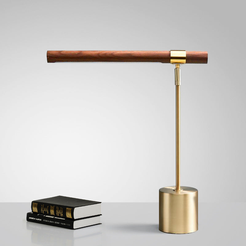 Warm Wood Grain Table Lamp