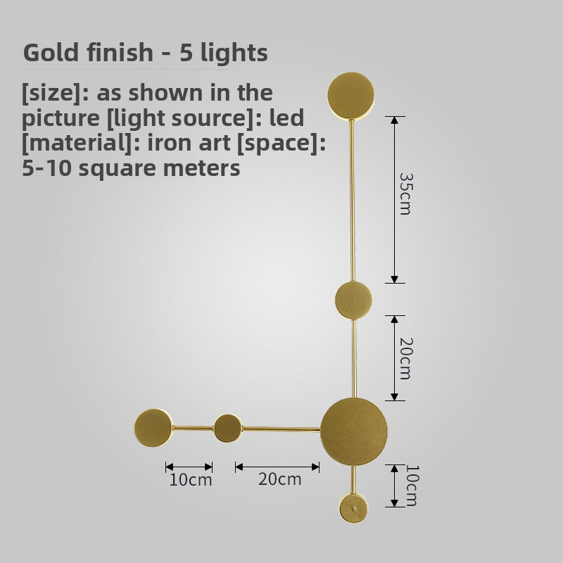 Tall Multi-Head Wall Light