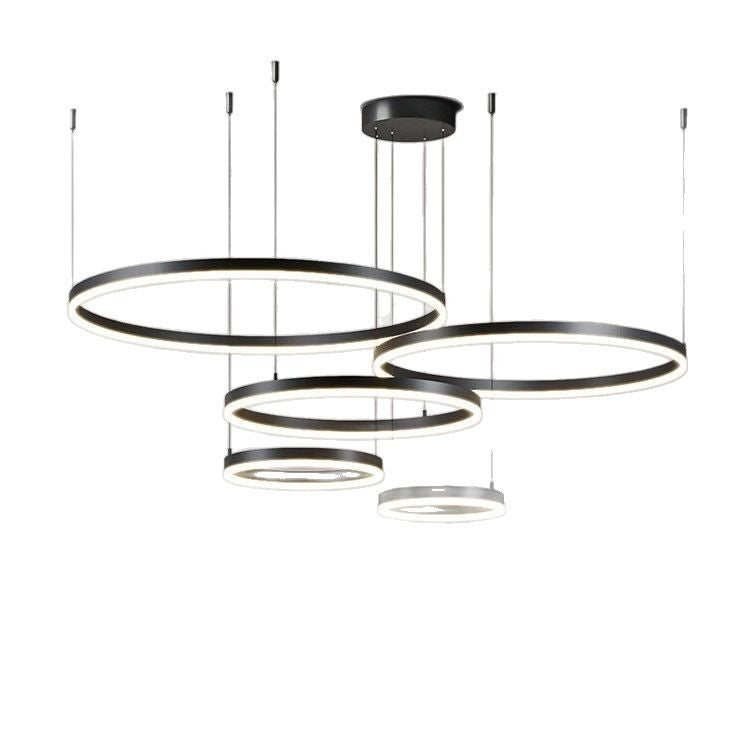 Dimmable Multi-Ring LED Pendant Light