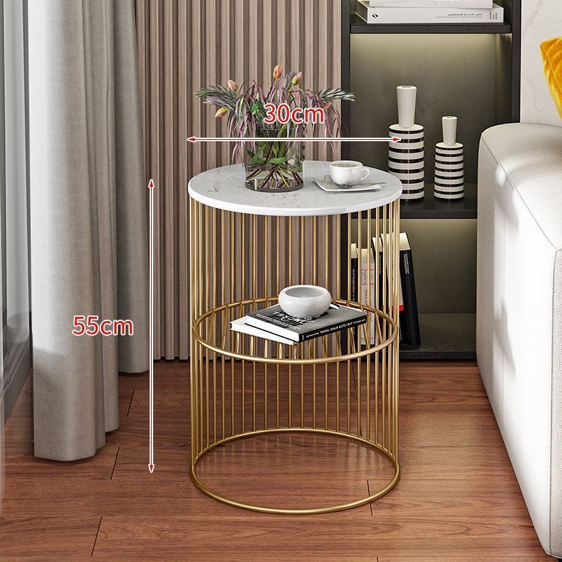 Slim Marble Top Side Table
