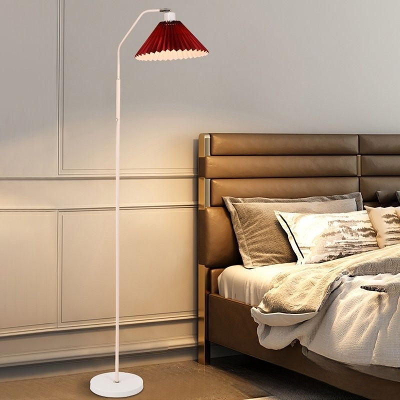 Warm Vintage Pleated Floor Lamp