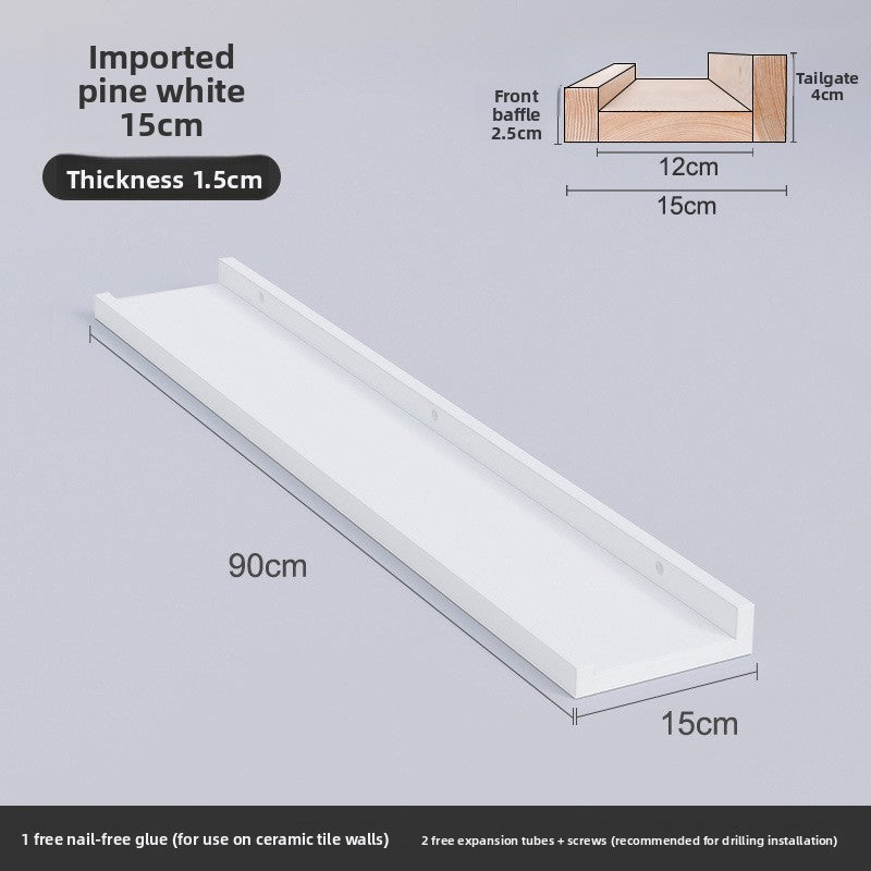 Slimline Solid Wood Wall Shelf