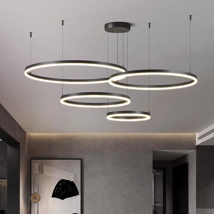 Dimmable Multi-Ring LED Pendant Light
