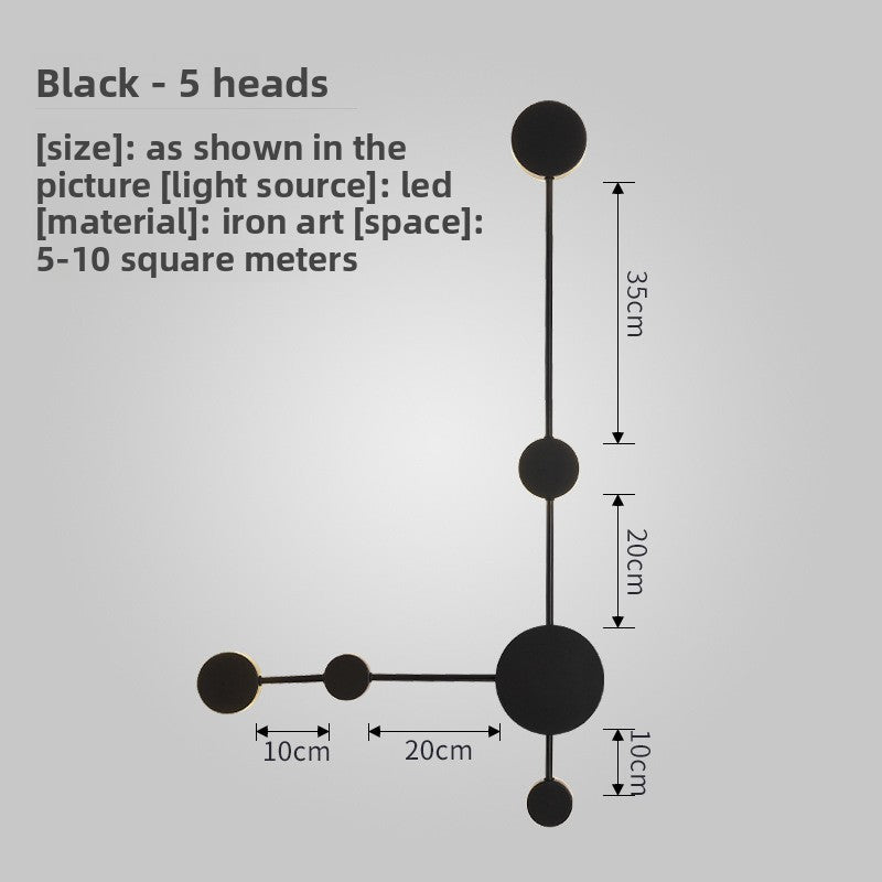 Tall Multi-Head Wall Light