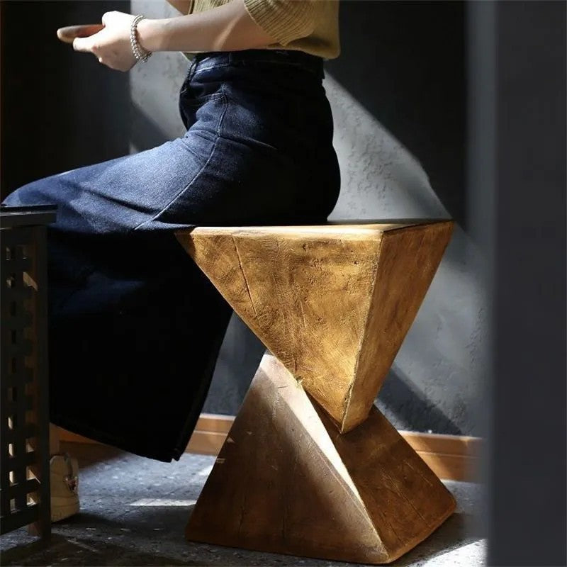 Sculptural Magnesium Oxide Bedside Table