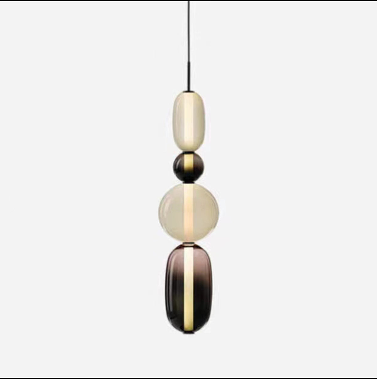 Colourful Multi-Head Glass Pendant Light