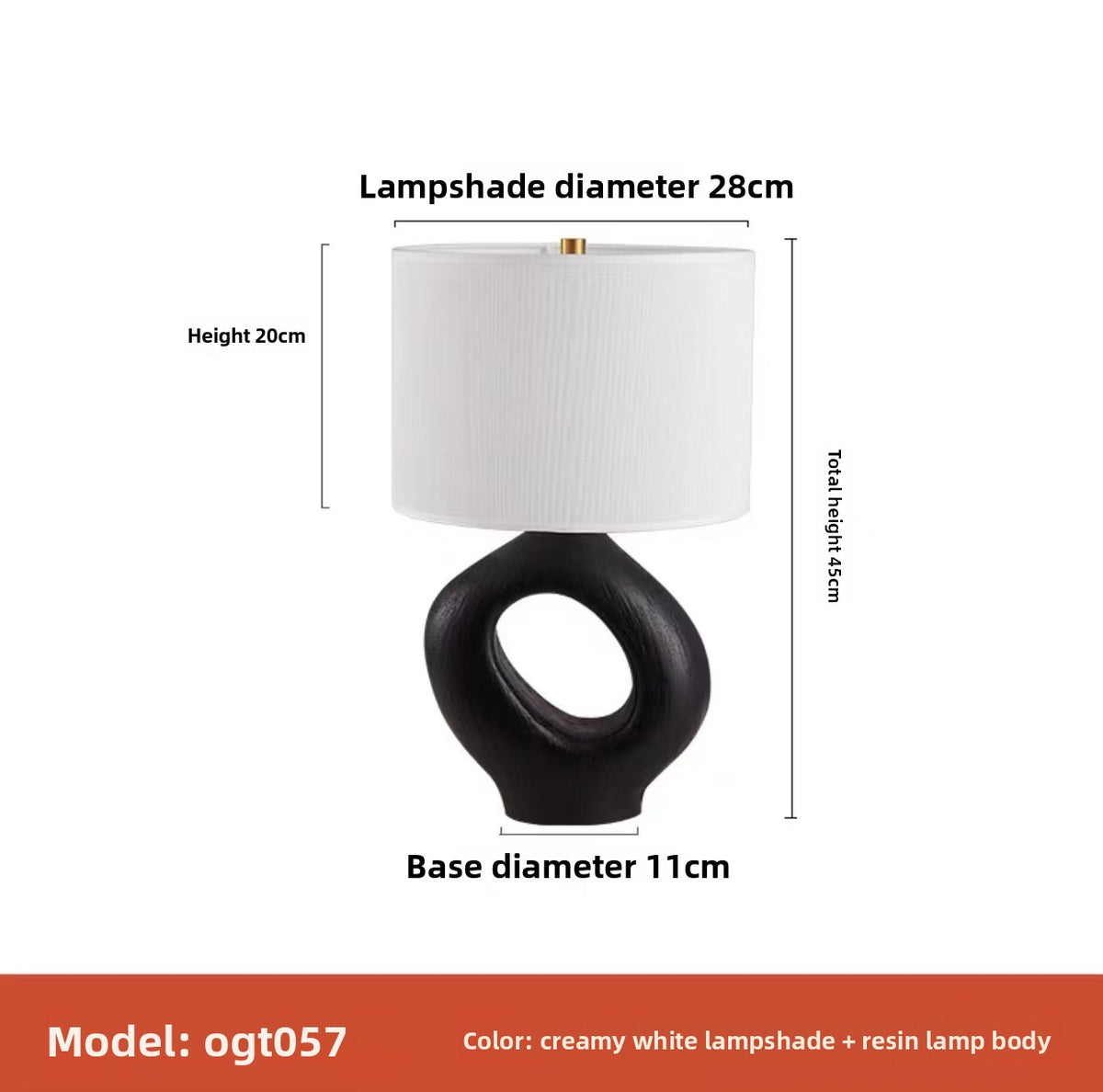 Wabi-Sabi Resin Table Lamp