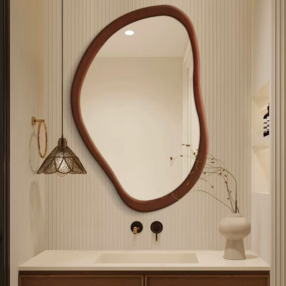 Elegant Vintage Round Wall Mirror