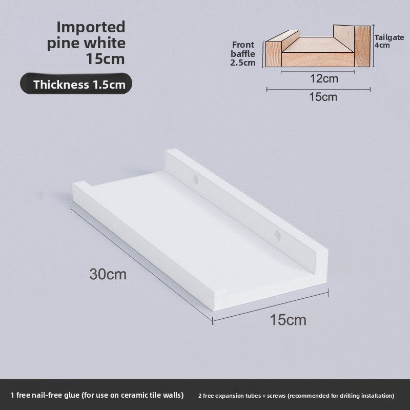 Slimline Solid Wood Wall Shelf