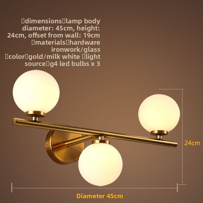 Electroplated Gold Glass Wall Light
