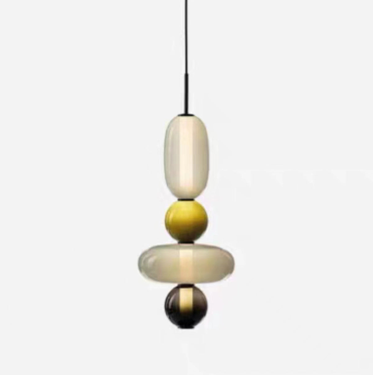 Colourful Multi-Head Glass Pendant Light