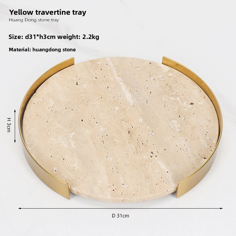 Round Marble Storage Tray