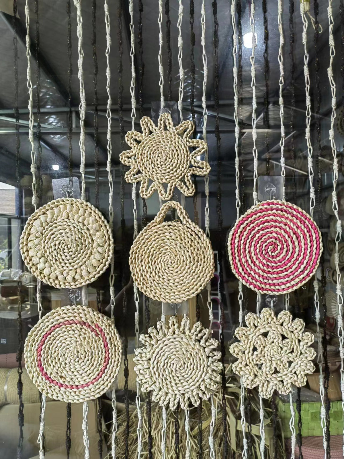 Artisan Handwoven Straw Wall Decor
