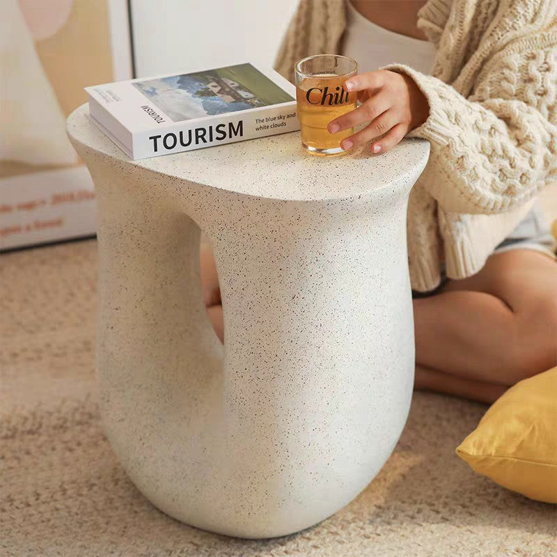 Compact Cream Side Table