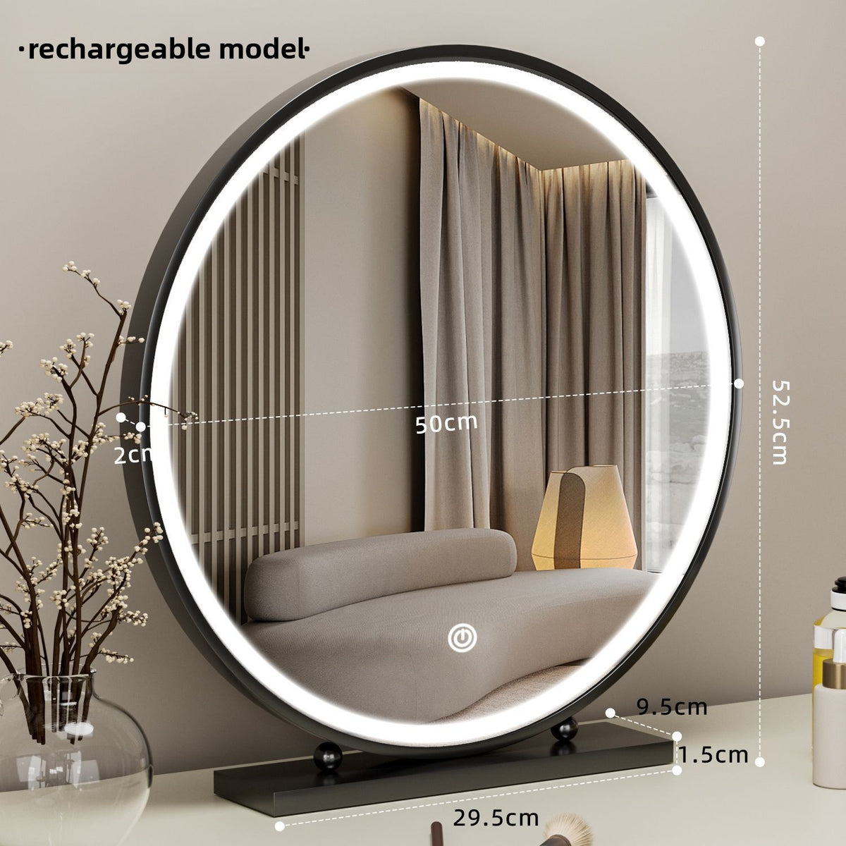 Smart Dimmable LED Vanity Mirror