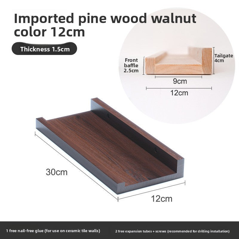 Slimline Solid Wood Wall Shelf