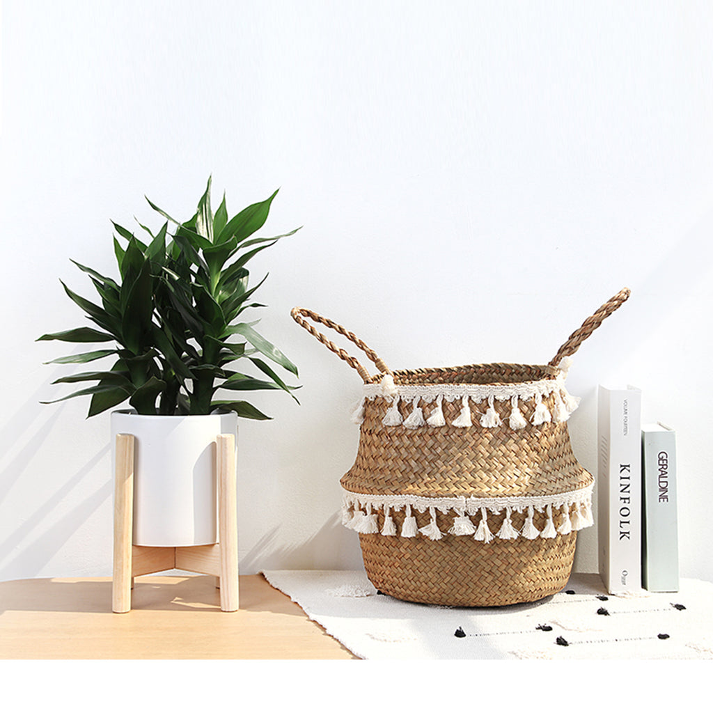 Foldable Woven Flower Pot Basket