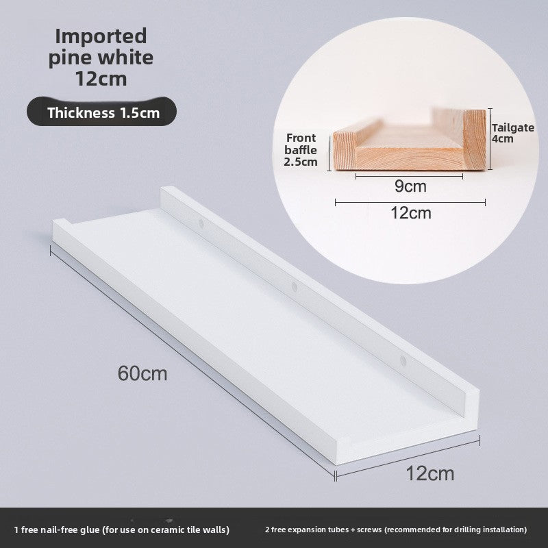 Slimline Solid Wood Wall Shelf