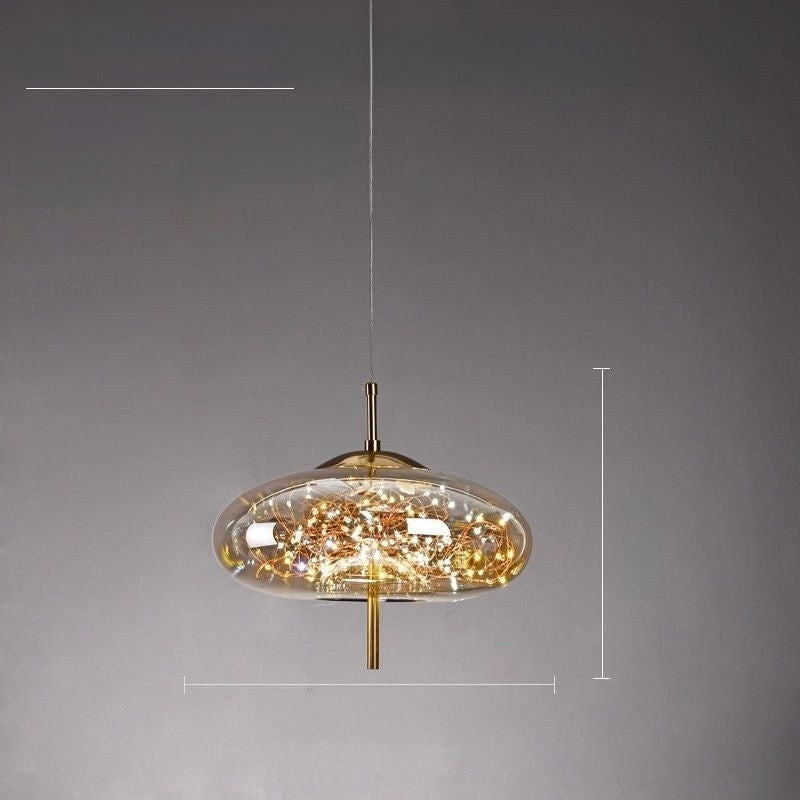 Smoked Glass Pendant Light