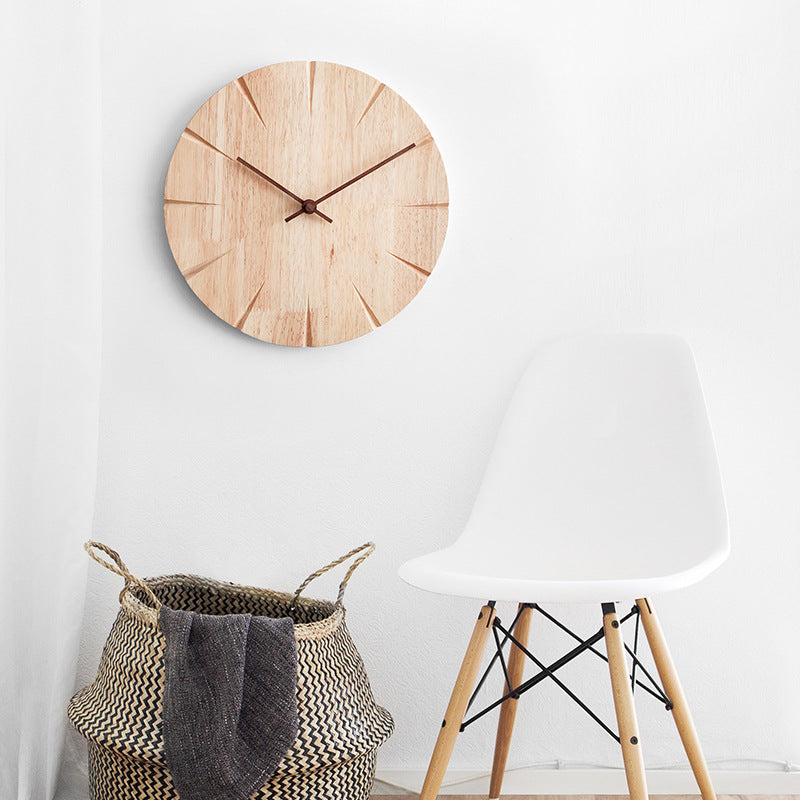 Nordic Silent Wood Wall Clock