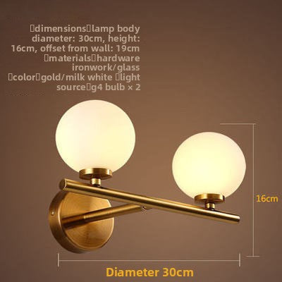 Electroplated Gold Glass Wall Light