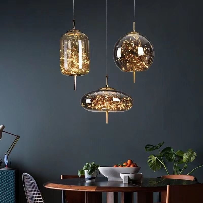 Smoked Glass Pendant Light