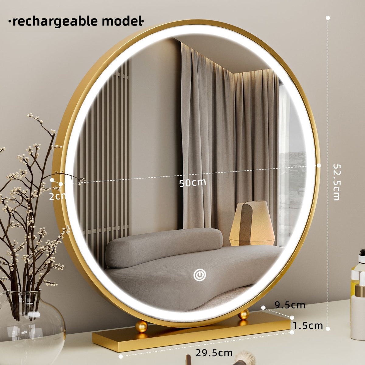 Smart Dimmable LED Vanity Mirror