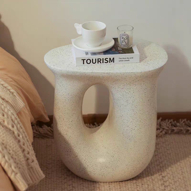 Compact Cream Side Table