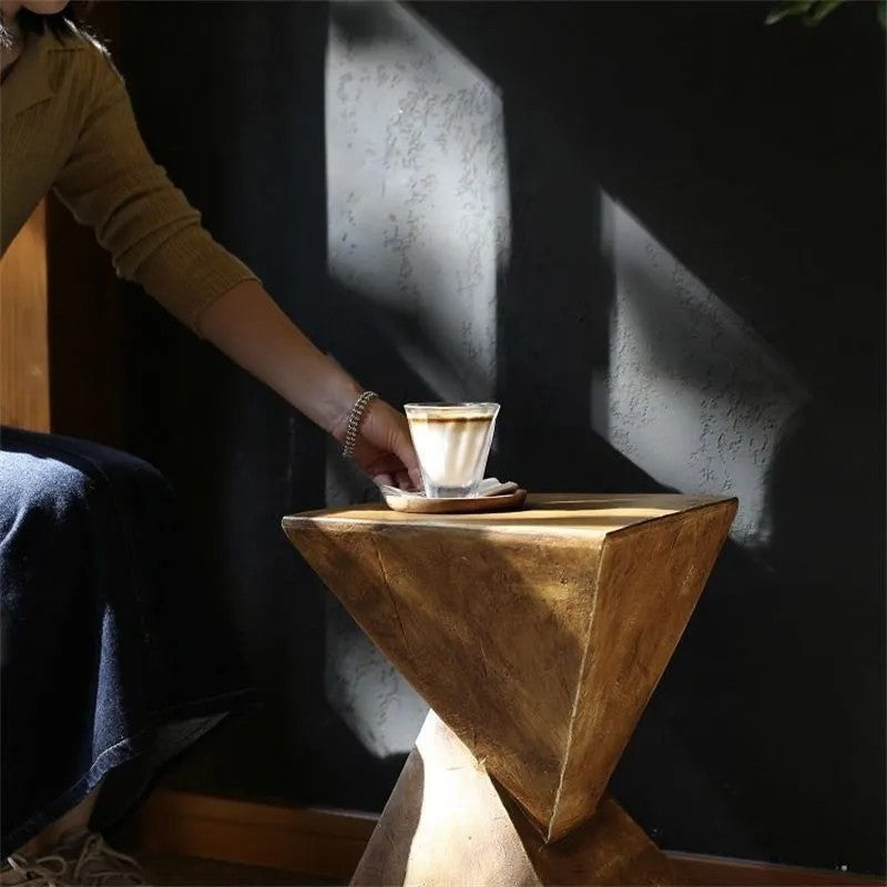 Sculptural Magnesium Oxide Bedside Table