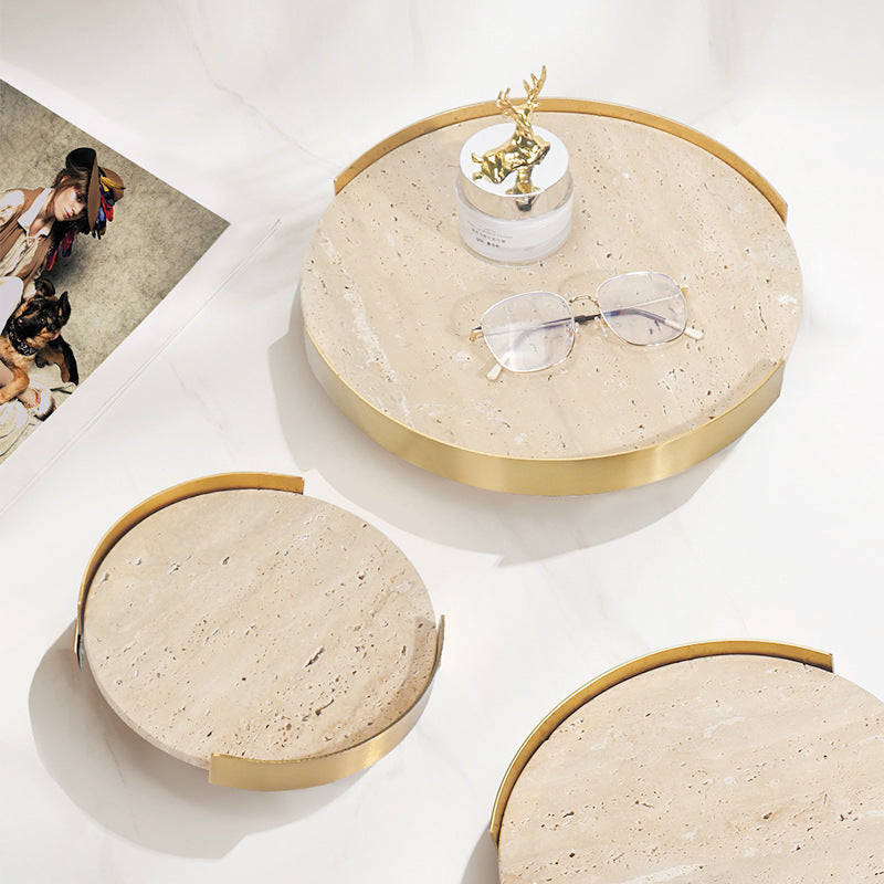Round Marble Storage Tray