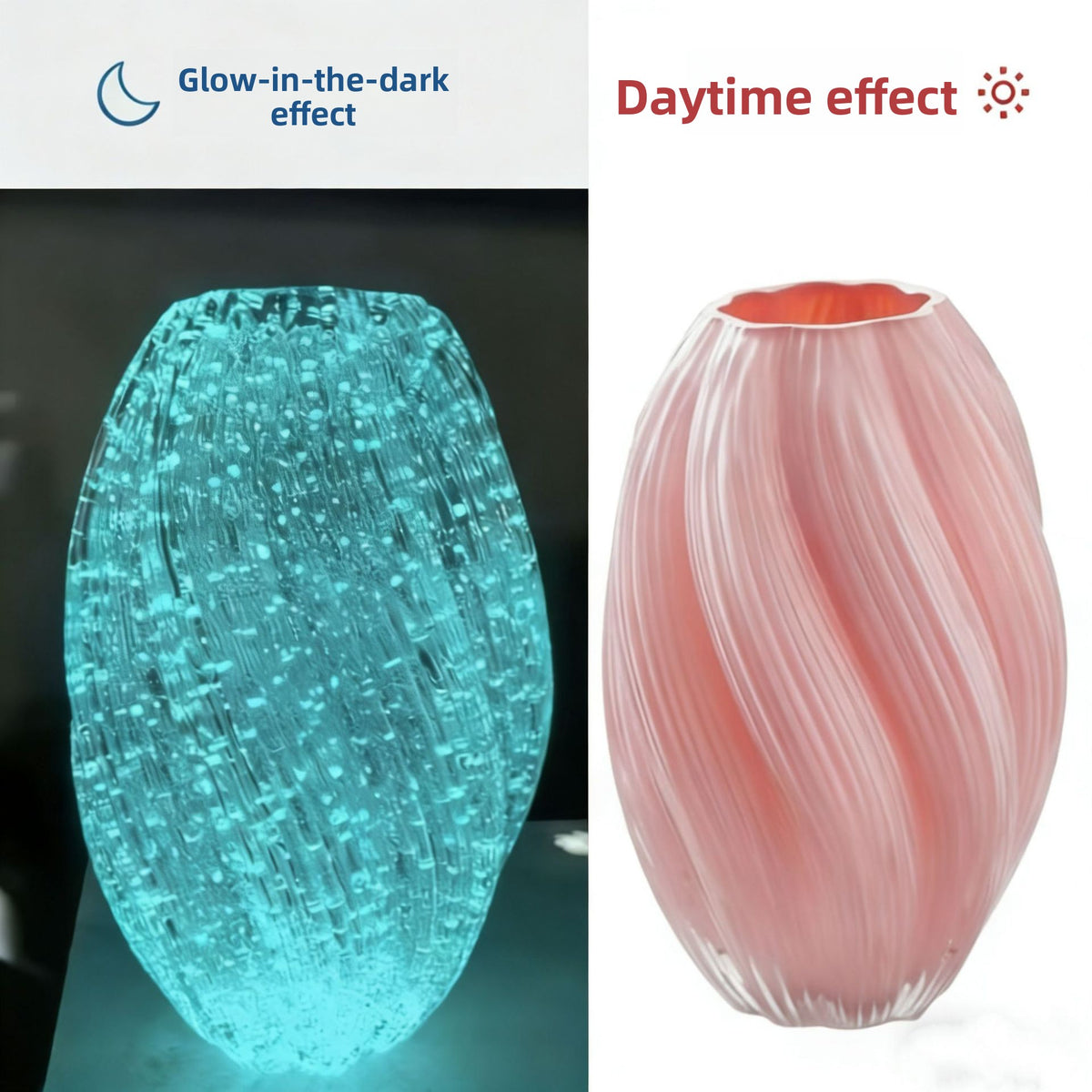 Handcrafted Luminous Glass Vase