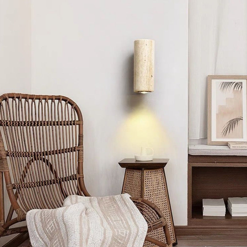 Natural Travertine LED Wall Light