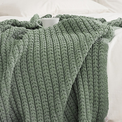 Soft Chenille Knitted Blanket