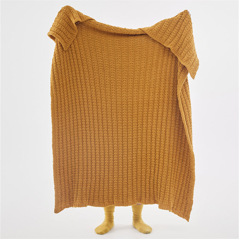 Soft Chenille Knitted Blanket