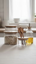 Set de herramientas de cocina multiusos en vidrio