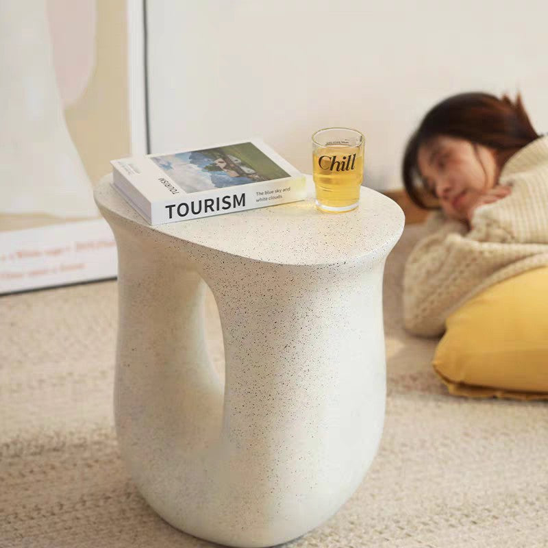 Compact Cream Side Table