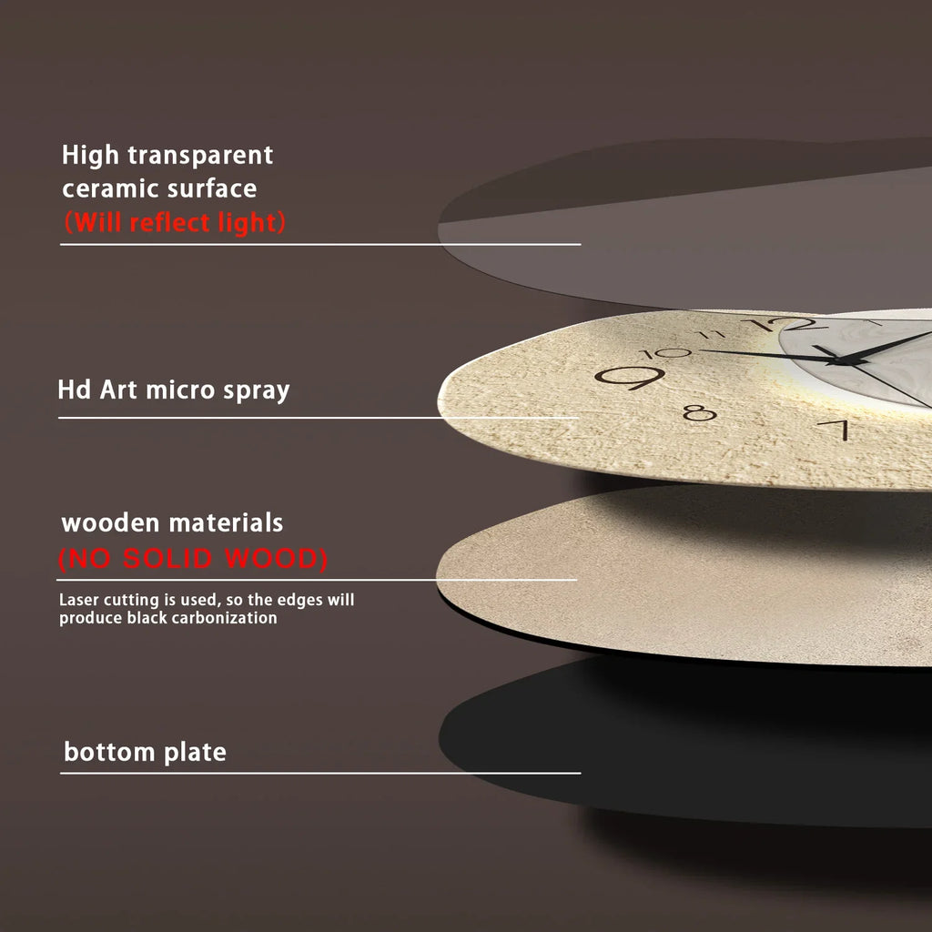 TempoStone Silent Wall Clock | Modern Stone-Effect Quartz Design