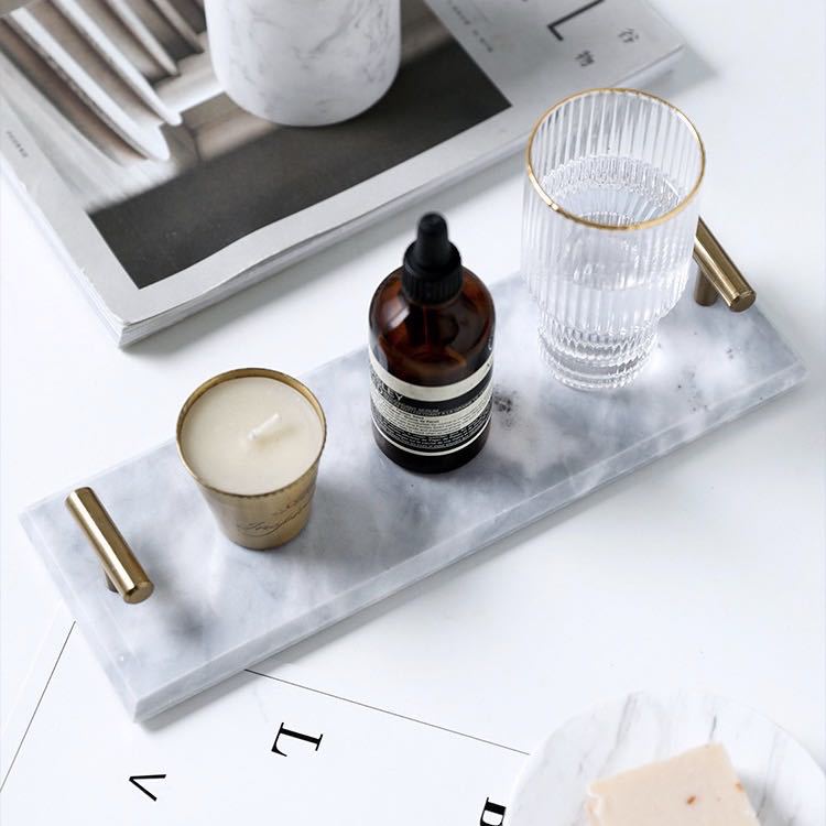 Natural Marble Serving Tray