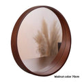 Natural Solid Wood Round Mirror