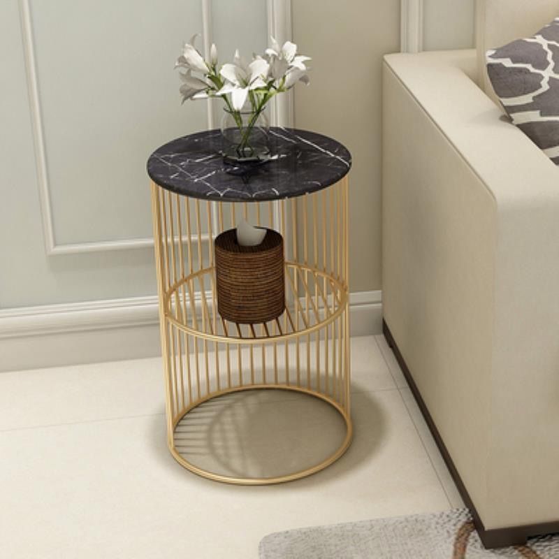 Slim Marble Top Side Table