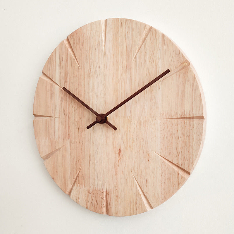 Nordic Silent Wood Wall Clock