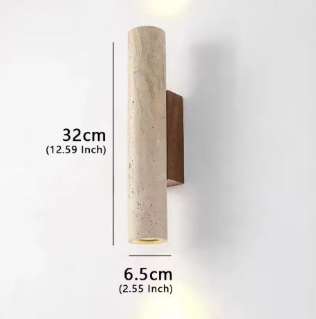 Natural Travertine LED Wall Light
