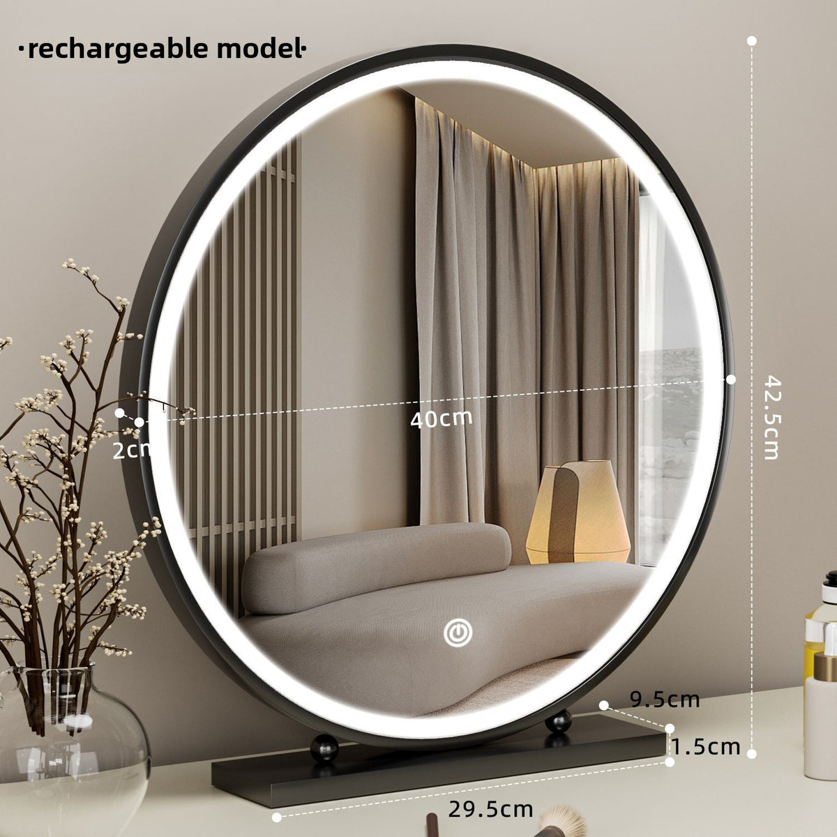 Smart Dimmable LED Vanity Mirror