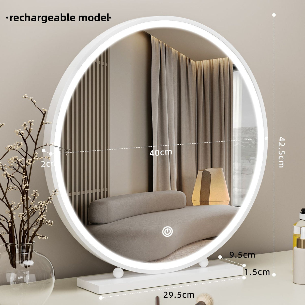 Smart Dimmable LED Vanity Mirror