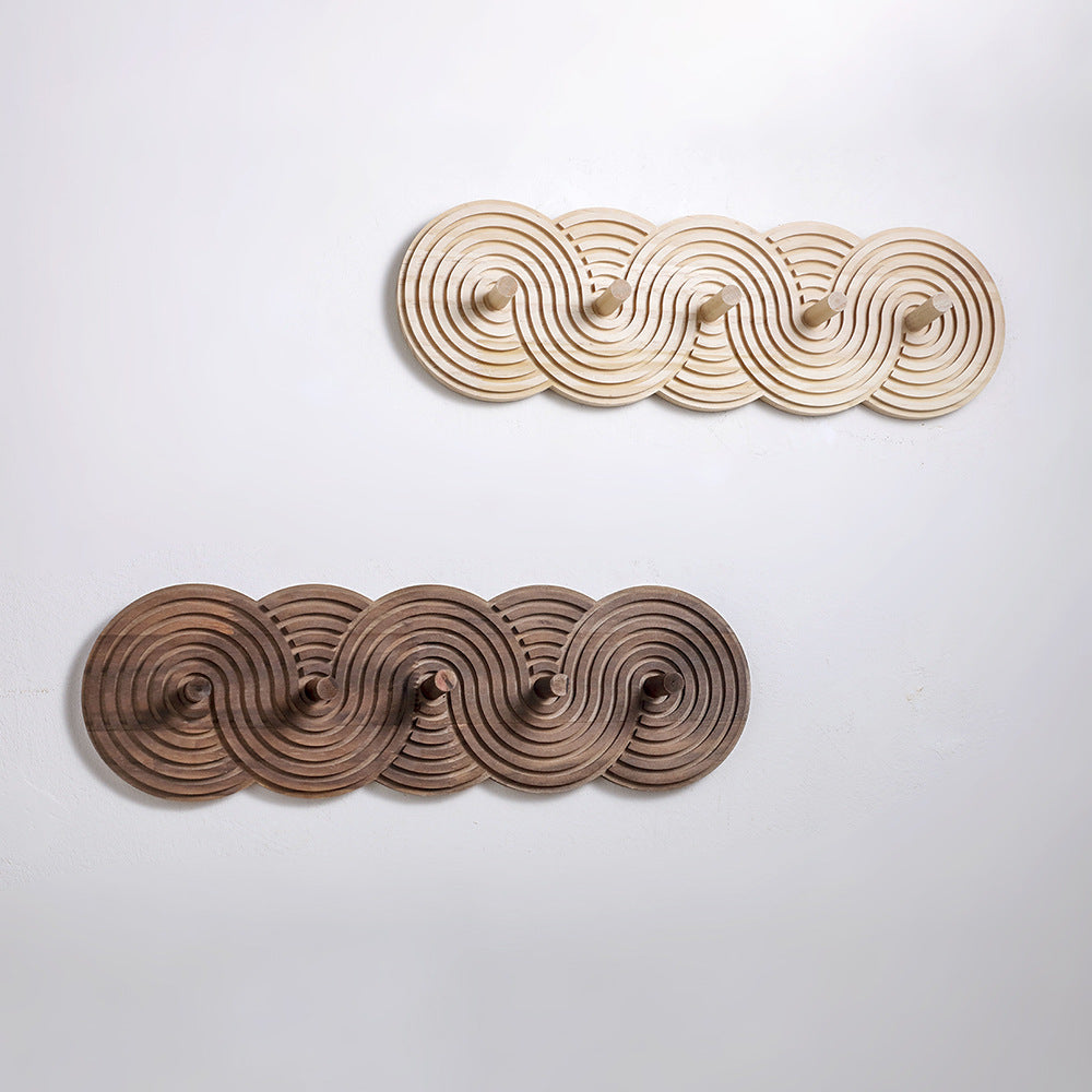 Sculptural Spiral Wood Wall Hanging
