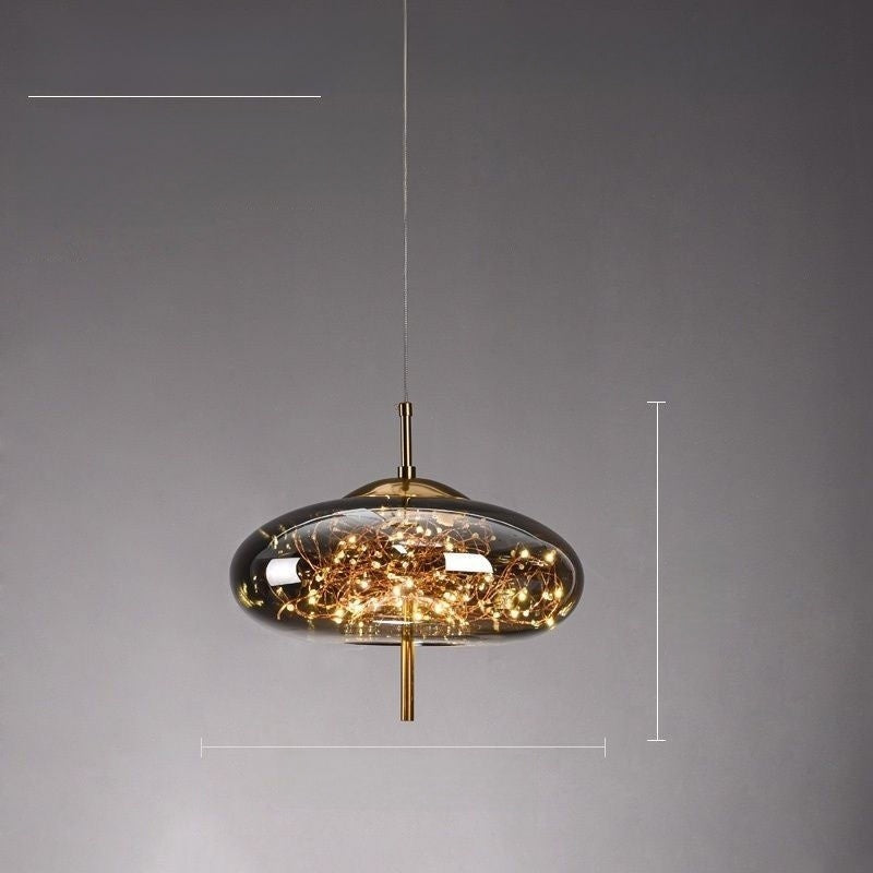 Smoked Glass Pendant Light
